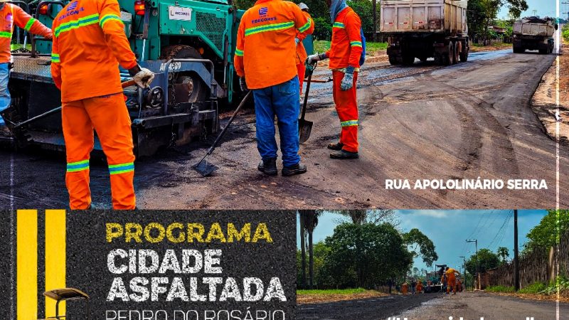 O asfalto cai e transforma a cidade de Pedro do Rosário num lugar melhor pra se viver